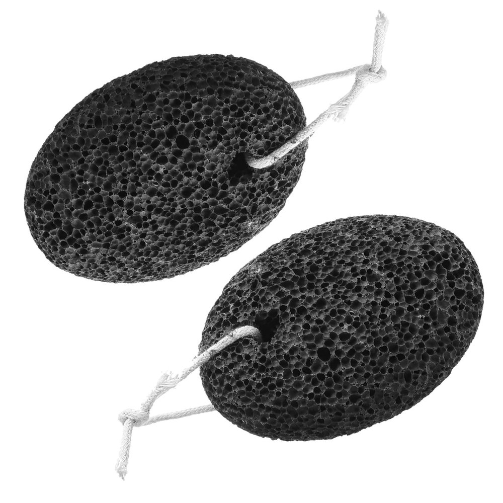 OUNONA 2pcs Natural Pumice Stone Foot Rasp for Dead Skin and Callus Removal Ergonomic Pedicure Tool for Softening Heels Corns and Hard Skin for Home Use and