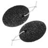OUNONA 2pcs Natural Pumice Stone Foot Rasp for Dead Skin and Callus Removal Ergonomic Pedicure Tool for Softening Heels Corns and Hard Skin for Home Use and view 1