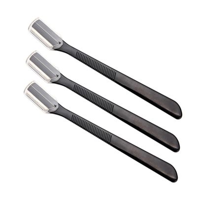 OUNONA 12Pcs Safety Eyebrow Trimmers Lightweight Non Slip Multi Function Razors for Precise Facial Hair Shaping Easy to Clean Makeup Accessories Compact Travel Friendly Design