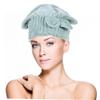 Beaupretty 2pcs Quick Dry Hair Caps Coral Fleece Absorbent Hair Towels with Bow Knot Design for Bath Shower Makeup Travel Lightweight Adorable Pink Green Wraps for Women view 2