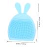 FOMIYES 4pcs Silicone Face Cleansing Brush Ergonomic Cartoon Rabbit Design for Gentle Exfoliation Blackhead Removal and Comfortable Facial Massage Lightweight and Portable Skincare Tool view 4