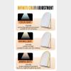 HTLTGBAM Arched Desktop Vanity Mirror 360 Rotation Dressing Table Mirror with 3 Color Dimmable, Touch Switch Control(49 * 73cm) view 2