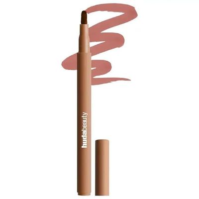 H.U.D.A - Lip Contour Lip Stain for 12-Hour Wear, Long-wearing, Liquid Formula, Matte Finish, Full Coverage, Cruelty-Free - Color: Soft Nude - (neutral brown) - Size: (0.03 oz/1 mL)