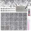 21000Pcs Rhinestones for Bedazzling Kit, Mix Sizes Silver Clear Bedazzling Resin Gems, Gems for Crafting, Flatback Resin Rhinestones for Craft DIY Face Makeup view 1