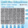 21000Pcs Rhinestones for Bedazzling Kit, Mix Sizes Silver Clear Bedazzling Resin Gems, Gems for Crafting, Flatback Resin Rhinestones for Craft DIY Face Makeup view 2