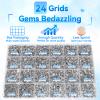 21000Pcs Rhinestones for Bedazzling Kit, Mix Sizes Silver Clear Bedazzling Resin Gems, Gems for Crafting, Flatback Resin Rhinestones for Craft DIY Face Makeup view 3