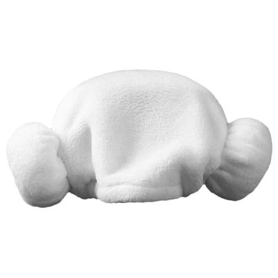 ASAKKURA Heart Pattern Cotton Hair Drying Hat for Soft Absorbent Quick Dry Head Wrap Towel Gentle Fit Prevents Hair Damage Stylish White Turban
