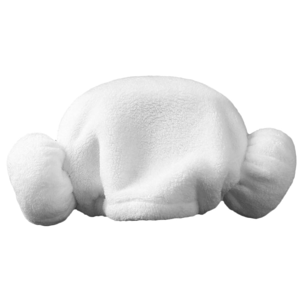 ASAKKURA Heart Pattern Cotton Hair Drying Hat for Soft Absorbent Quick Dry Head Wrap Towel Gentle Fit Prevents Hair Damage Stylish White Turban