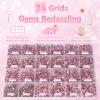 21000Pcs Pink Rhinestones for Bedazzling Kit, Mix Sizes Jelly Bedazzling Resin Gems, Pink Gems Bedazzling for Crafting, Flatback Resin Rhinestones for Craft DIY Face Makeup view 3