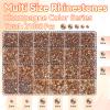 21000Pcs Champagne Gold Rhinestones for Bedazzling Kit, Mix Sizes Jelly Bedazzled Resin Gems, Champagne Gems Bedazzling for Crafting, Flatback Resin Rhinestones for Craft DIY Face Makeup view 2