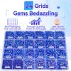 21000Pcs Blue AB Rhinestones for Bedazzling Kit, Mix Sizes Jelly Bedazzling Resin Gems, Blue AB Gems Bedazzling for Crafting, Flatback Resin Rhinestones for Craft DIY Face Makeup view 3