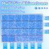 21000Pcs Blue AB Rhinestones for Bedazzling Kit, Mix Sizes Jelly Bedazzling Resin Gems, Gems Bedazzling for Crafting, Flatback Resin Rhinestones for Craft DIY Face Makeup view 2