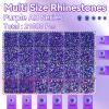 21000Pcs Purple AB Rhinestones for Bedazzling Kit, Mix Sizes Jelly Bedazzling Resin Gems, Gems Bedazzling for Crafting, Flatback Resin Rhinestones for Craft DIY Face Makeup view 2