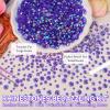 21000Pcs Purple AB Rhinestones for Bedazzling Kit, Mix Sizes Jelly Bedazzling Resin Gems, Gems Bedazzling for Crafting, Flatback Resin Rhinestones for Craft DIY Face Makeup view 4