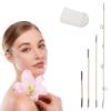 40pcs Face Lift Tapes with 4 Strings, Face Lifting Tape Invisible V-Shaped Skin Tightening Facelift Stickers Forehead Patches for Nasolabial Folds Double Chin Neck Glabellar Wrinkles (Skin Color) view 1