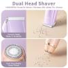 Bikini Trimmer for Women, Electric Razors with Dual Heads, Rechargeable Pubic Hair Trimmer with IPX7 Waterproof, Painless Pro Shaver for Underarm Leg Arm Body Face Private AreaRoyalRose view 2