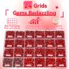 21000Pcs Red Rhinestones for Bedazzling Kit, Mix Sizes Jelly Bedazzling Resin Gems, Gems Bedazzling for Crafting, Flatback Resin Rhinestones for Craft DIY Face Makeup view 3