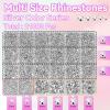 21000Pcs Silver Rhinestones for Bedazzling Kit, Mix Sizes Jelly Bedazzling Resin Gems, Silver Gems Bedazzling for Crafting, Flatback Resin Rhinestones for Craft DIY Face Makeup view 2