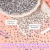 21000Pcs Silver Rhinestones for Bedazzling Kit, Mix Sizes Jelly Bedazzling Resin Gems, Silver Gems Bedazzling for Crafting, Flatback Resin Rhinestones for Craft DIY Face Makeup view 4