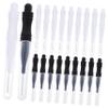 Garneck 60 pcs Brow Lamination Brushes with Caps Micro Eyebrow Spoolie Tools Portable Lightweight Brow Brush for Precise Grooming Durable and Flexible view 1
