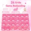 21000Pcs Pink Rhinestones for Bedazzling Kit, Mix Sizes Jelly Bedazzling Resin Gems, Gems Bedazzling for Crafting, Flatback Resin Rhinestones for Craft DIY Face Makeup view 3
