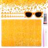 21000Pcs Orange Yellow Rhinestones for Bedazzling Kit, Mix Sizes Jelly Bedazzling Resin Gems, Yellow Gems Bedazzling for Crafting, Flatback Resin Rhinestones for Craft DIY Face Makeup view 1