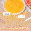 21000Pcs Orange Yellow Rhinestones for Bedazzling Kit, Mix Sizes Jelly Bedazzling Resin Gems, Yellow Gems Bedazzling for Crafting, Flatback Resin Rhinestones for Craft DIY Face Makeup view 4