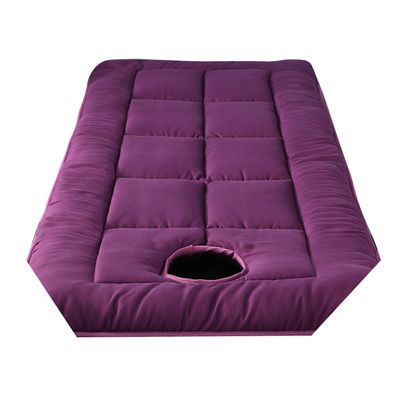 Purple(t),60 * 180cm,LDLCYCN Massage Table Mattress Pad with Elastic Band Non-Slip Comfortable Beauty Mattress Topper with Face Hole Spa Massage Table Protective Pad Lash Bed Pad Square Head
