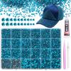 21000Pcs Lake Blue Rhinestones for Bedazzling Kit, Mix Sizes Jelly Bedazzling Resin Gems, Blue Gems Bedazzling for Crafting, Flatback Resin Rhinestones for Craft DIY Face Makeup view 1