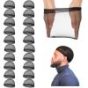 20Pcs Wave Cap Stretchy Skull Lightweight Beanie Caps Silky Stocking Cap Soft Sleeping Shower Caps Compression Over Durag Hat Breathable Elastic Band Tie Wrap Satin Hair Bonnet for 360 Waves Men view 1