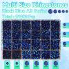 21000Pcs Black Blue AB Rhinestones for Bedazzling Kit, Mix Sizes Jelly Bedazzling Resin Gems, Gems Bedazzling for Crafting, Black Blue AB Flatback Resin Rhinestones for Craft DIY Face Makeup view 2