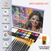 Face Paint Body Paint Kit for Kids Adults-Washable 18 Colors Face Painting Kit with 10 Brushes, Non-Toxic, Skin Safe, Water-Activated for Halloween Makeup Cosplay Costume Party view 2