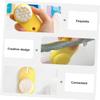 Beaupretty 2pcs Double Sided Silicone Facial Brush Handheld Face Washing Tool for Women Portable Lightweight Exfoliator and Massage Brush in Lemon Yellow Sky Blue view 3