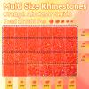 21000Pcs Neon Orange AB Rhinestones for Bedazzling Kit, Mix Sizes Jelly Bedazzling Resin Gems, Neon Orange Gems Bedazzling for Crafting, Flatback Resin Rhinestones for Craft DIY Face Makeup view 2
