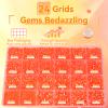 21000Pcs Neon Orange AB Rhinestones for Bedazzling Kit, Mix Sizes Jelly Bedazzling Resin Gems, Neon Orange Gems Bedazzling for Crafting, Flatback Resin Rhinestones for Craft DIY Face Makeup view 3