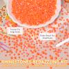 21000Pcs Neon Orange AB Rhinestones for Bedazzling Kit, Mix Sizes Jelly Bedazzling Resin Gems, Neon Orange Gems Bedazzling for Crafting, Flatback Resin Rhinestones for Craft DIY Face Makeup view 4