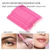 300 Pack Disposable Spoolies Brushes Sets Mascara Wand Lip Brushes Bamboo pole-shaped Handle Cotton Swab for Eyebrow Eyelash Extension Tattoo Lipstick Applicator(Pink) view 4