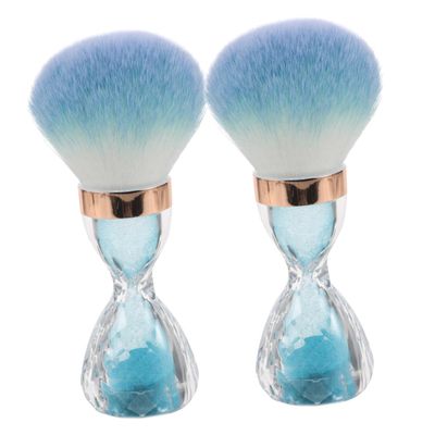 Baluue 2pcs Soft Nail Art Dust Remover Brushes for Acrylic Nails and Makeup Powder Gentle Soft Bristles Compact Portable for Delicate Care