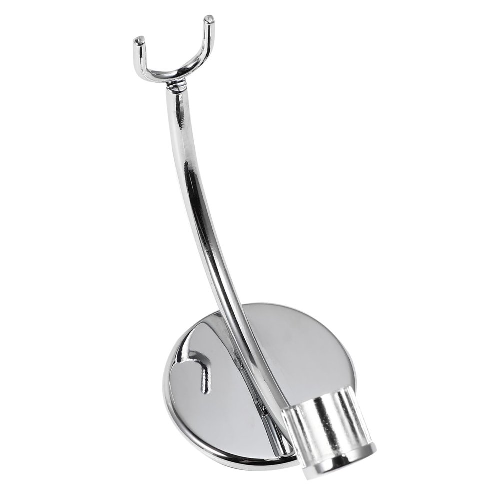 VOSAREA Practical Razor Stand with Nonslip Base for Mens Beard Shaving Tools Creative Silver Razor Holder to Drying for Home Barbershop and Salon Storage