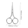 Garneck 2Pcs Stainless Steel Eyebrow Scissors Multi Function Nose Hair Trimmer for Precise Grooming of Facial Hair Beards and Eyebrows Safe Design for Men and Women view 2
