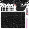 21000Pcs Black Rhinestones for Bedazzling Kit, Mix Sizes Jelly Bedazzling Resin Gems, Black Gems Bedazzling for Crafting, Flatback Resin Rhinestones for Craft DIY Face Makeup view 1