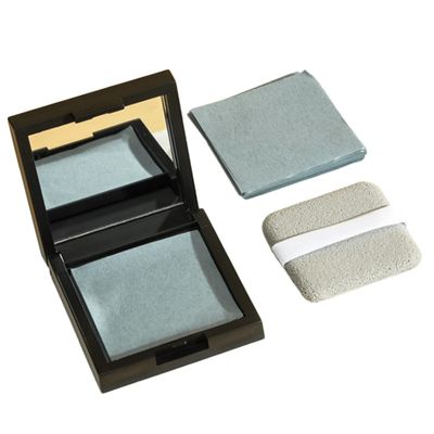 CATIEBYE Portable Oil Absorbing with Mirror and Powder Puff for Women Compact Face Blotting Paper Controls Shine Shrinks Pores Makeup Friendly for Daily Use