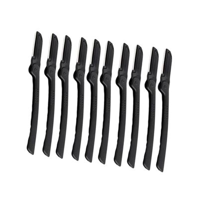 Baluue 10pcs Folding Eyebrow Razor Lightweight Stainless Steel Eyebrow Trimmer and Shaper for Women Non Slip Grip Easy to Clean Compact Makeup Tool for Precise Facial Hair Grooming at
