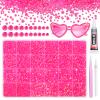 21000Pcs Hot Pink Rhinestones for Bedazzling Kit, Mix Sizes Jelly Bedazzling Resin Gems, Gems Bedazzling for Crafting, Flatback Resin Rhinestones for Craft DIY Face Makeup view 1