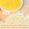 21000Pcs Light Yellow Rhinestones for Bedazzling Kit, Mix Sizes Jelly Bedazzling Resin Gems, Yellow Gems Bedazzling for Crafting, Flatback Resin Rhinestones for Craft DIY Face Makeup view 4