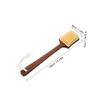 ASAKKURA Wooden Handle Bath Brush with Soft Pig Bristle for Shower Gentle Back Scrubber Body Scrub Brush with Long Handle for Wet and Dry Use view 2