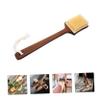 ASAKKURA Wooden Handle Bath Brush with Soft Pig Bristle for Shower Gentle Back Scrubber Body Scrub Brush with Long Handle for Wet and Dry Use view 3