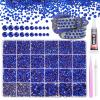 21000Pcs Navy Blue Rhinestones for Bedazzling Kit, Mix Sizes Jelly Bedazzling Resin Gems, Blue Gems Bedazzling for Crafting, Flatback Resin Rhinestones for Craft DIY Face Makeup view 1