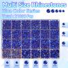 21000Pcs Navy Blue Rhinestones for Bedazzling Kit, Mix Sizes Jelly Bedazzling Resin Gems, Blue Gems Bedazzling for Crafting, Flatback Resin Rhinestones for Craft DIY Face Makeup view 2