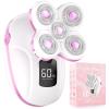 Electric Razors for Women, Rechargeable Rotary Painless Shaver for Legs Bikini Facial Hair Removal, Cordless Womens Trimmer for Lady Grooming, Body Wet/Dry Razor Water Resistant Grooming Kit (Cherry) view 1